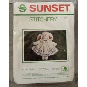 My LIttle Angel Vintage Christmas Ornament Kit Sunset Stitchery #122